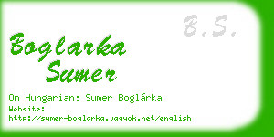 boglarka sumer business card